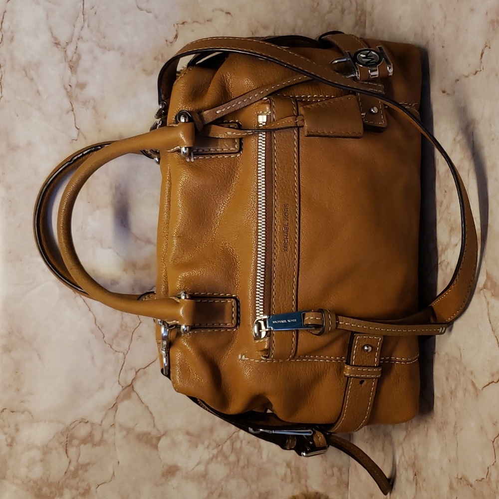 Michael Kors Camel Brown Leather Satchel